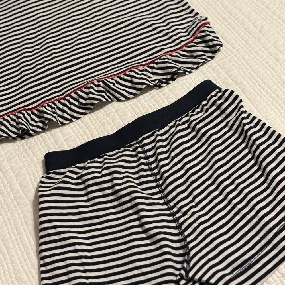 Tommy Hilfiger Women's Black and White Striped Pajama Set - Picture 6 of 7